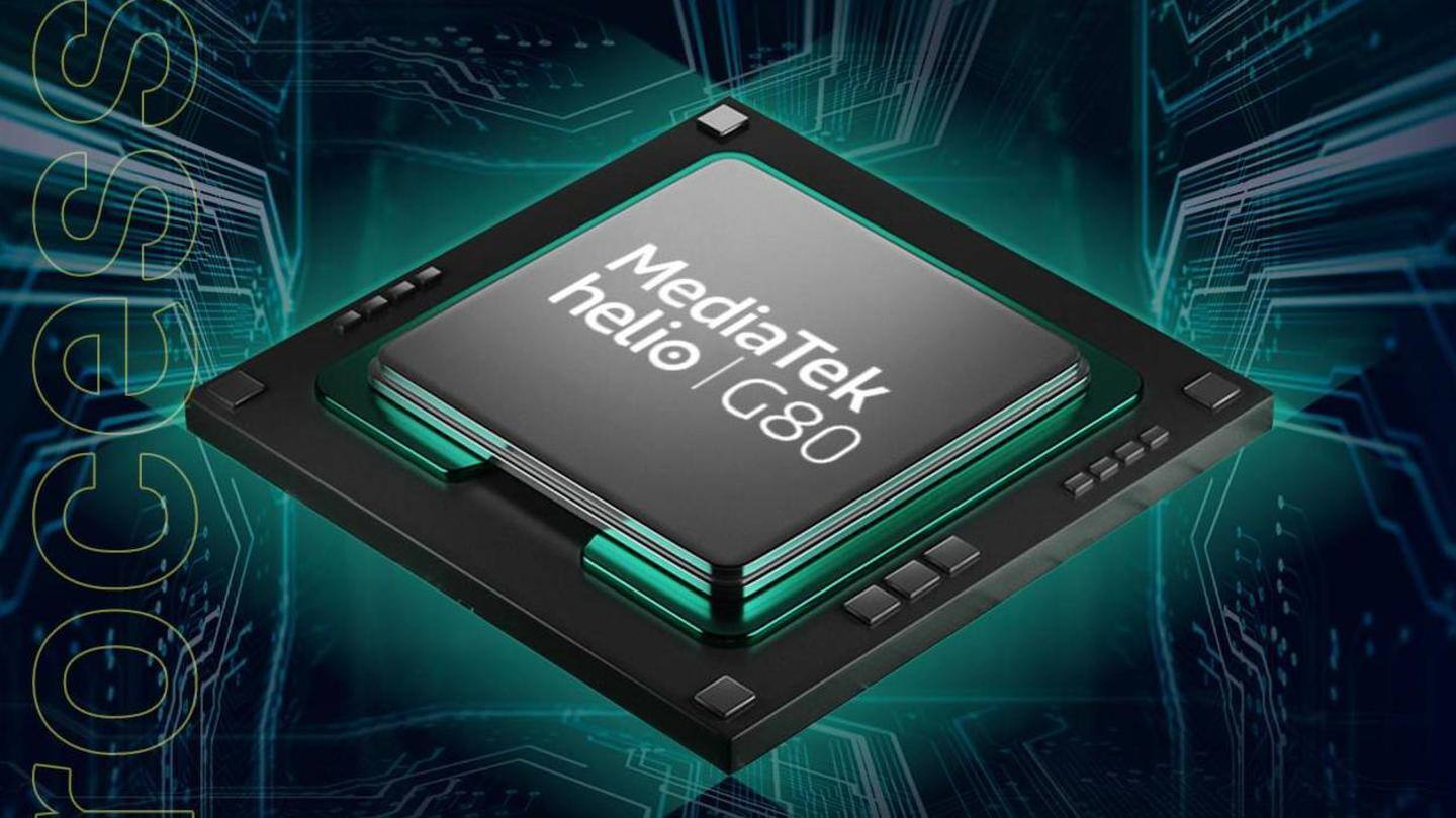 It is backed by a MediaTek Helio G80 chipset It is backed by a MediaTek Helio G80 chipset