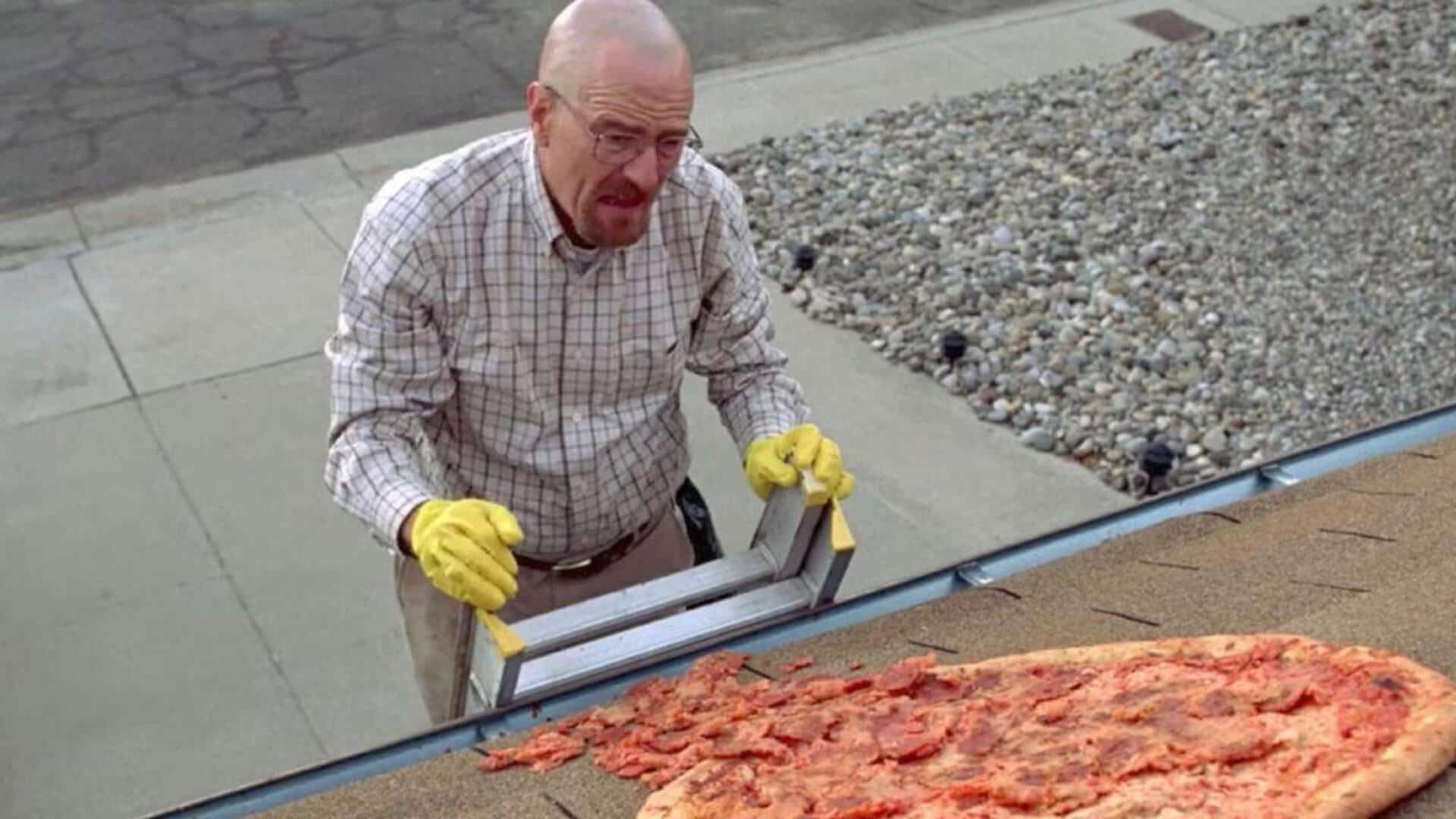 The untold truth behind 'Breaking Bad's iconic pizza-on-the-roof scene The untold truth behind 'Breaking Bad's iconic pizza-on-the-roof scene