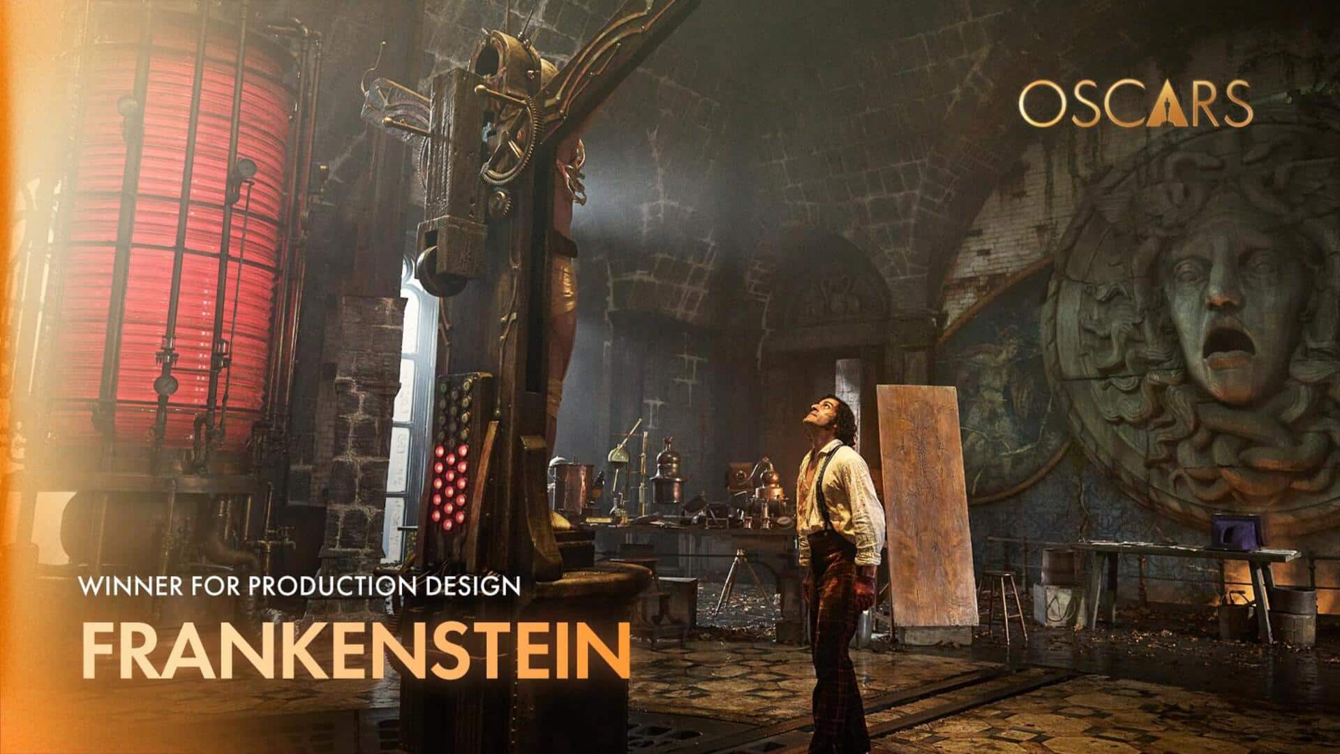 Guillermo del Toro's 'Frankenstein' wins Production Design Oscar