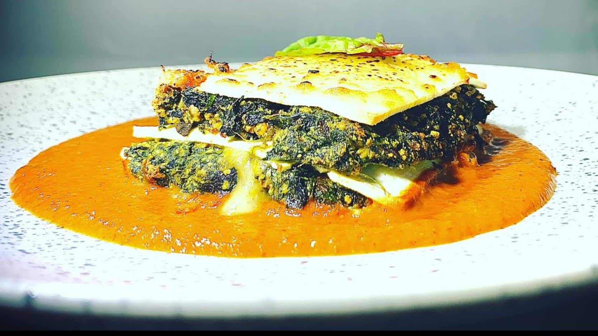 Have you tried this Indian spinach paneer lasagna recipe yet