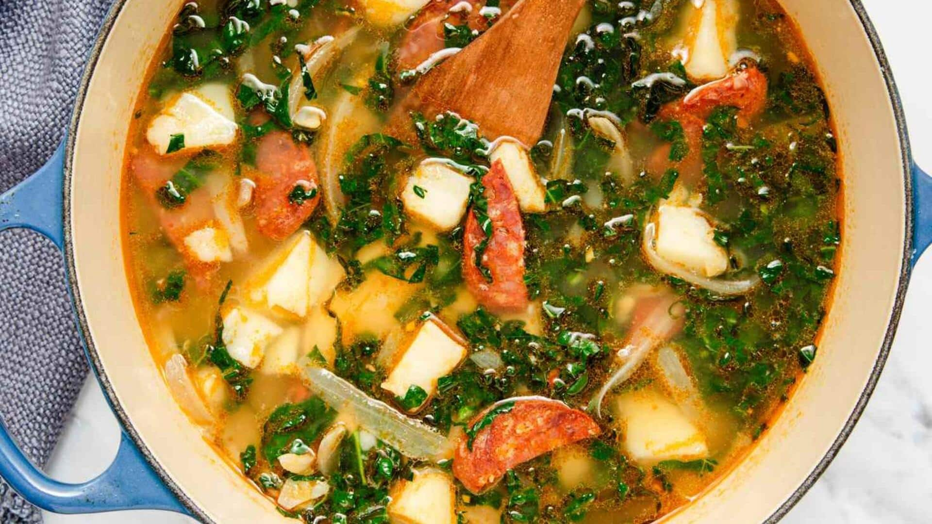 Essential herbs for authentic Portuguese caldo verde