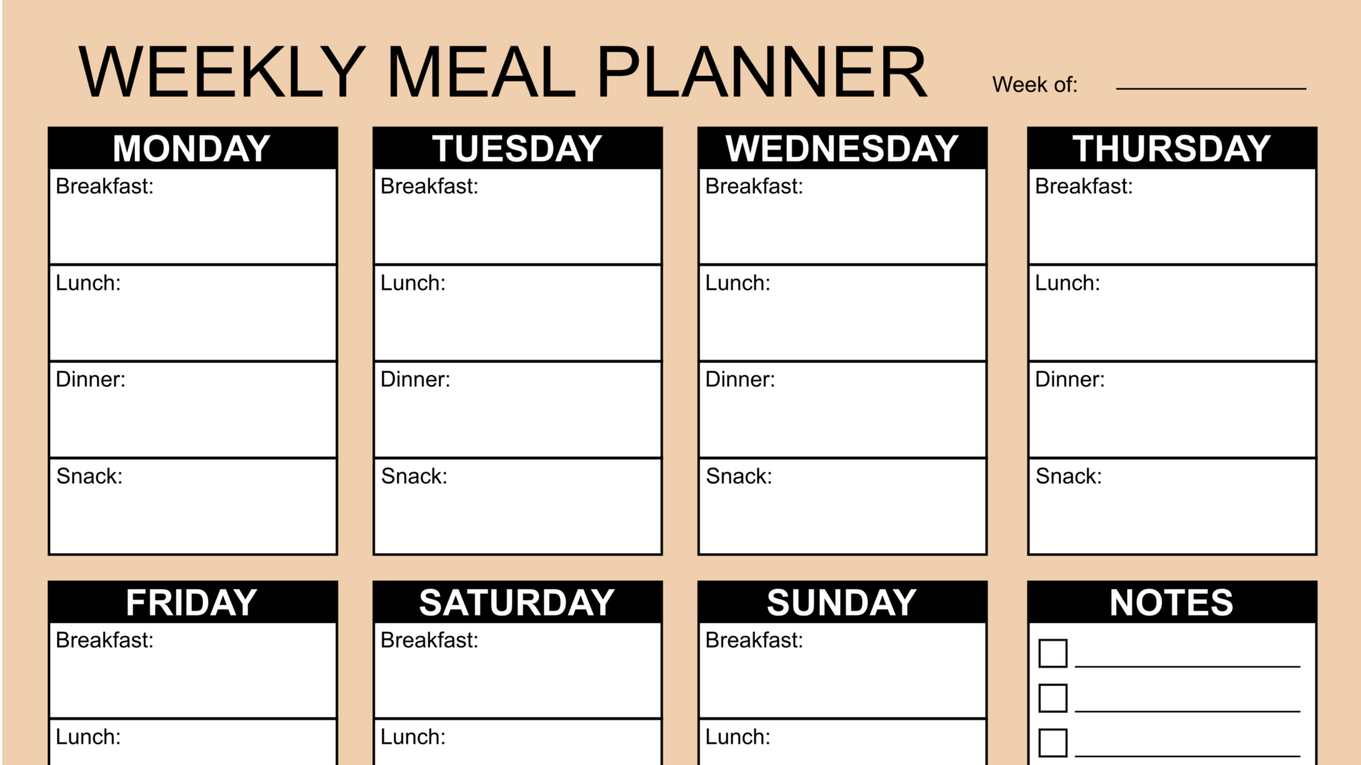 Want a healthier lifestyle? Weekly meal-planning is the answer