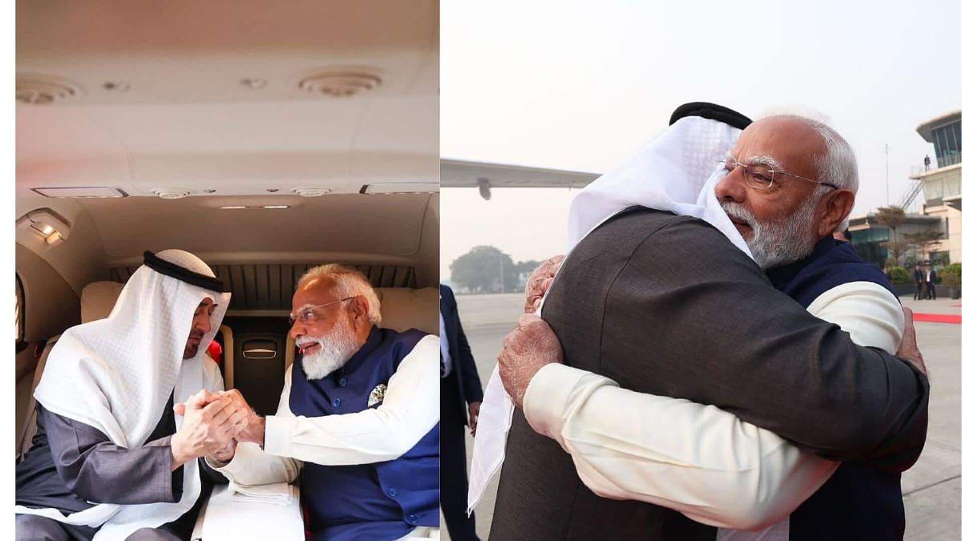 PM Modi's special airport welcome for UAE president's visit