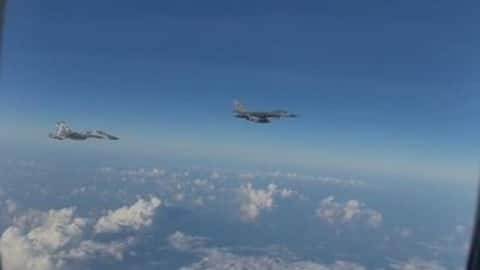 Video: Indonesian Air Force's F-16, Sukhoi-30 escort Modi's aircraft 