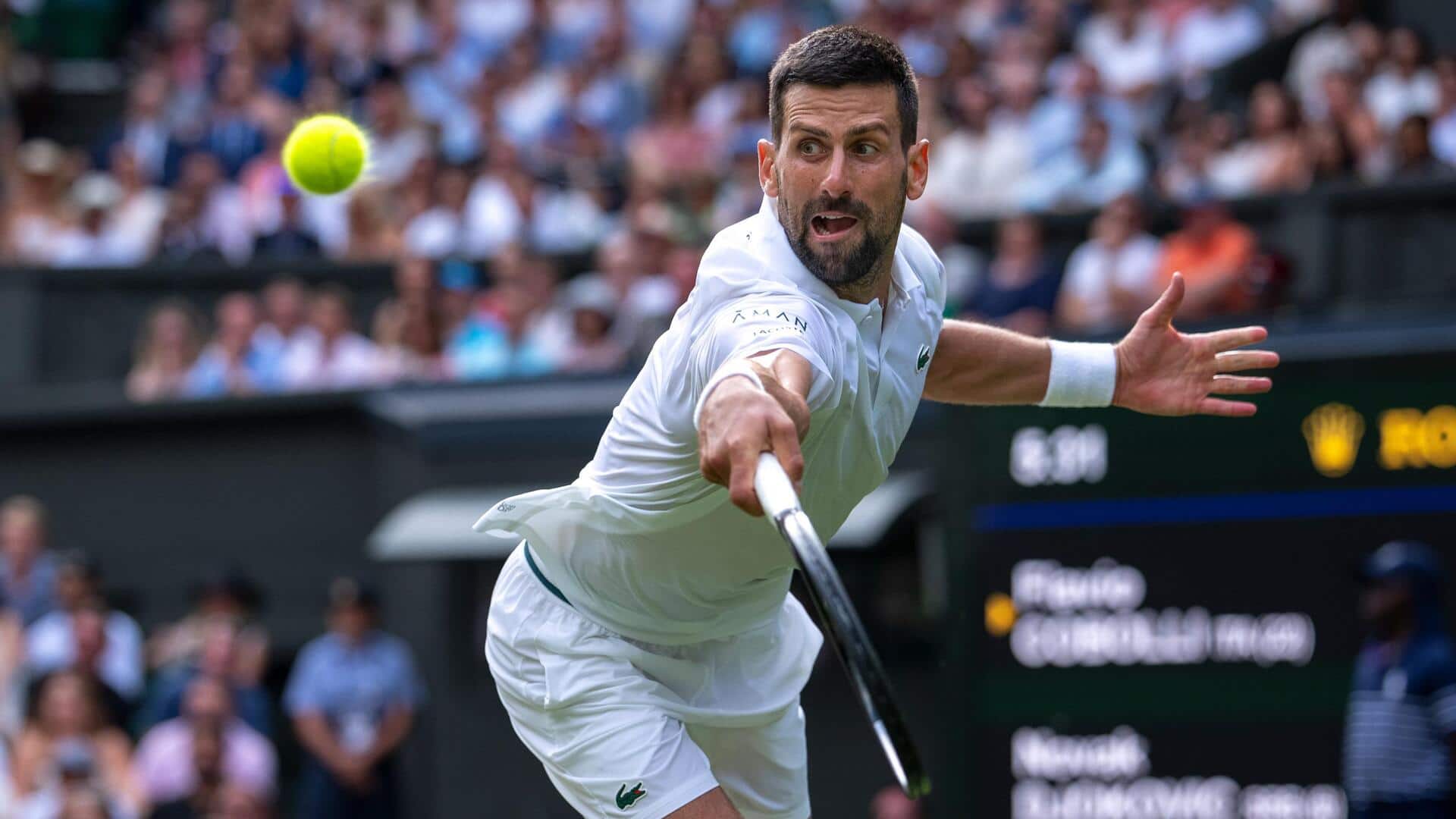 Novak Djokovic reaches his 14th semi-final at Wimbledon: Key stats