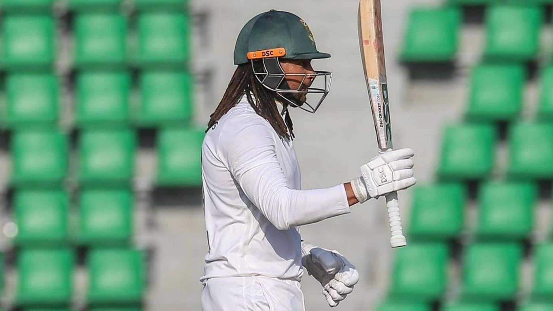 Tony de Zorzi sets record with Test century against Pakistan Tony de Zorzi sets record with Test century against Pakistan