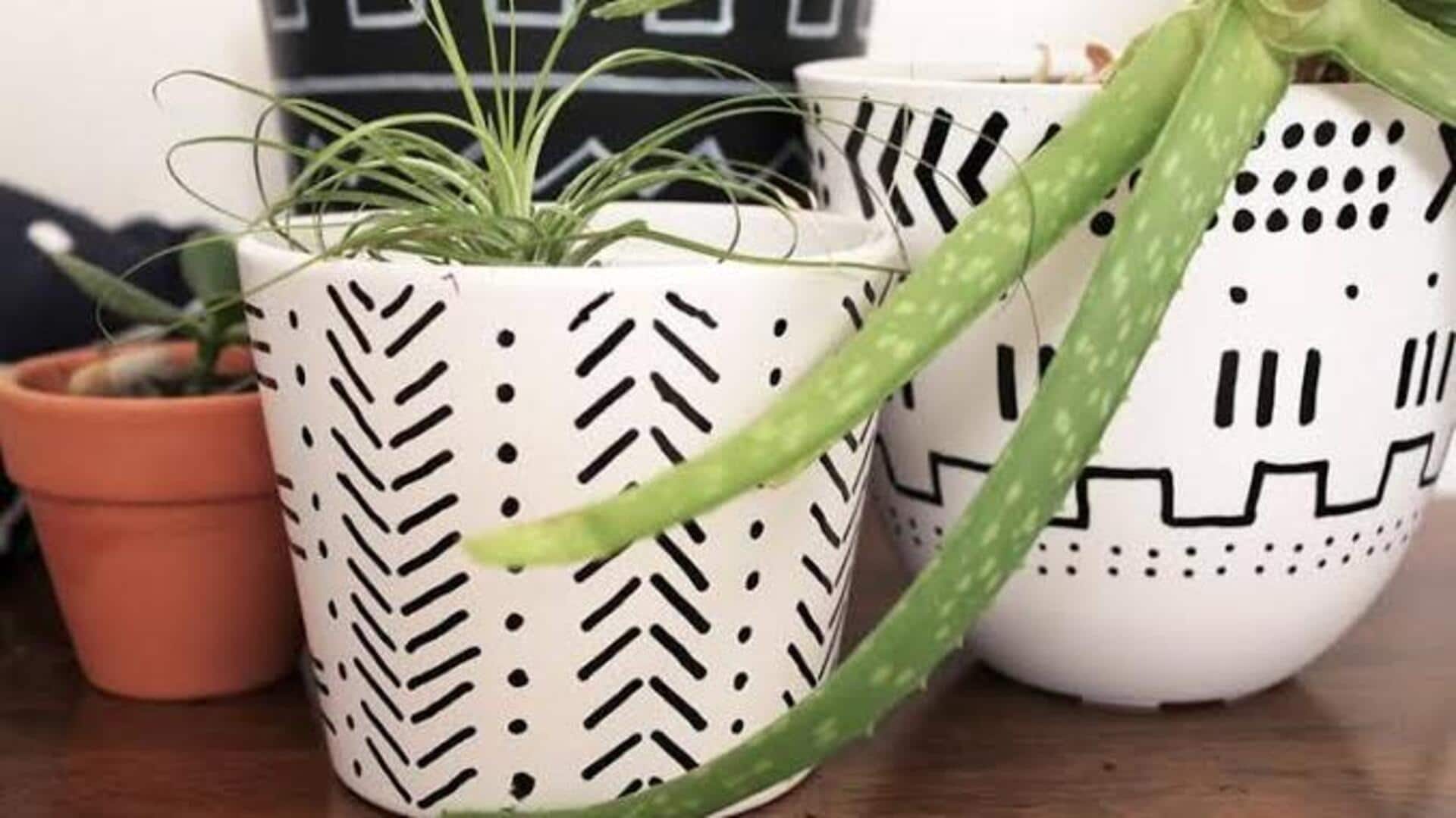 DIY: How to create mudcloth-inspired planters