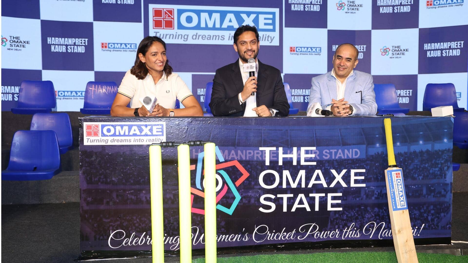 Omaxe unveils India's first 'Pink Stand' named after Harmanpreet Kaur