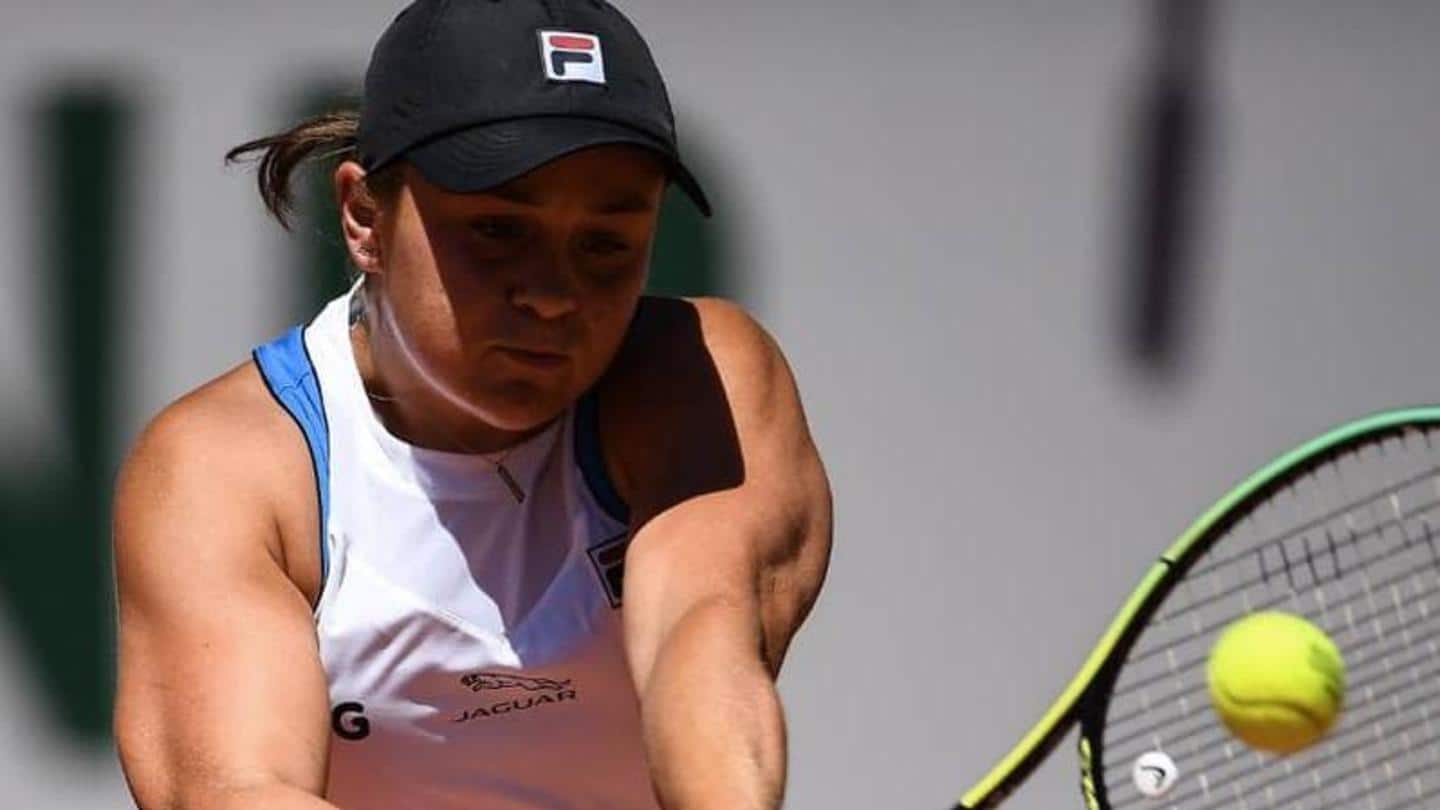 French Open: Ashleigh Barty retires through injury, Magda Linette advances
