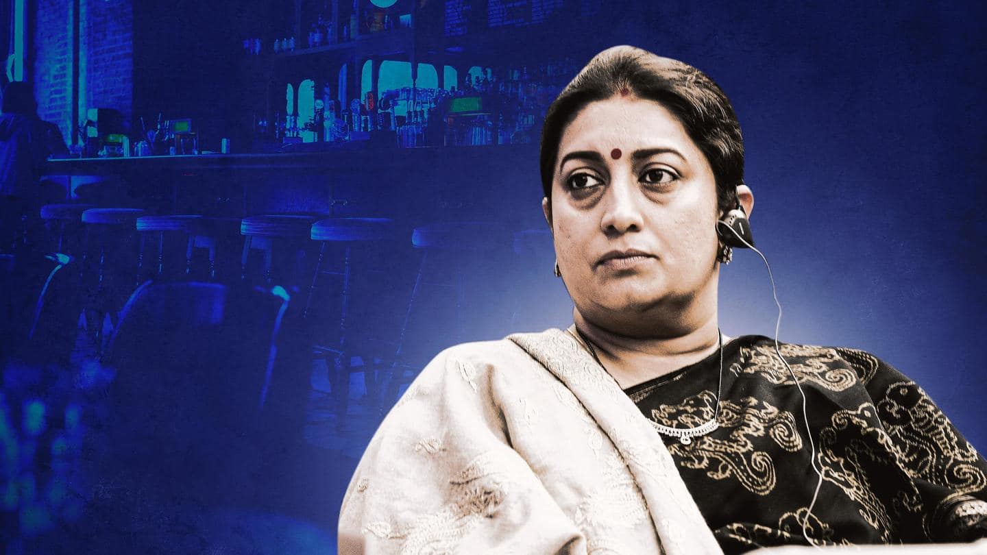 Smriti Irani's family restaurant receives notice over illegal liquor license