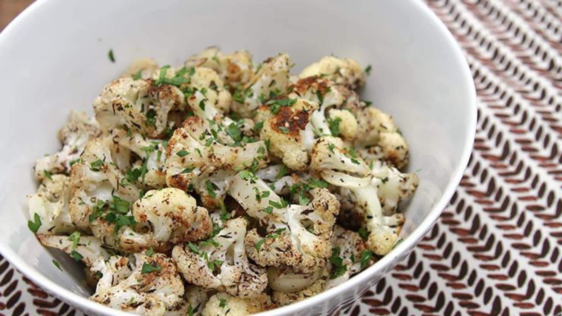 Serve your guests this zesty za'atar roasted cauliflower