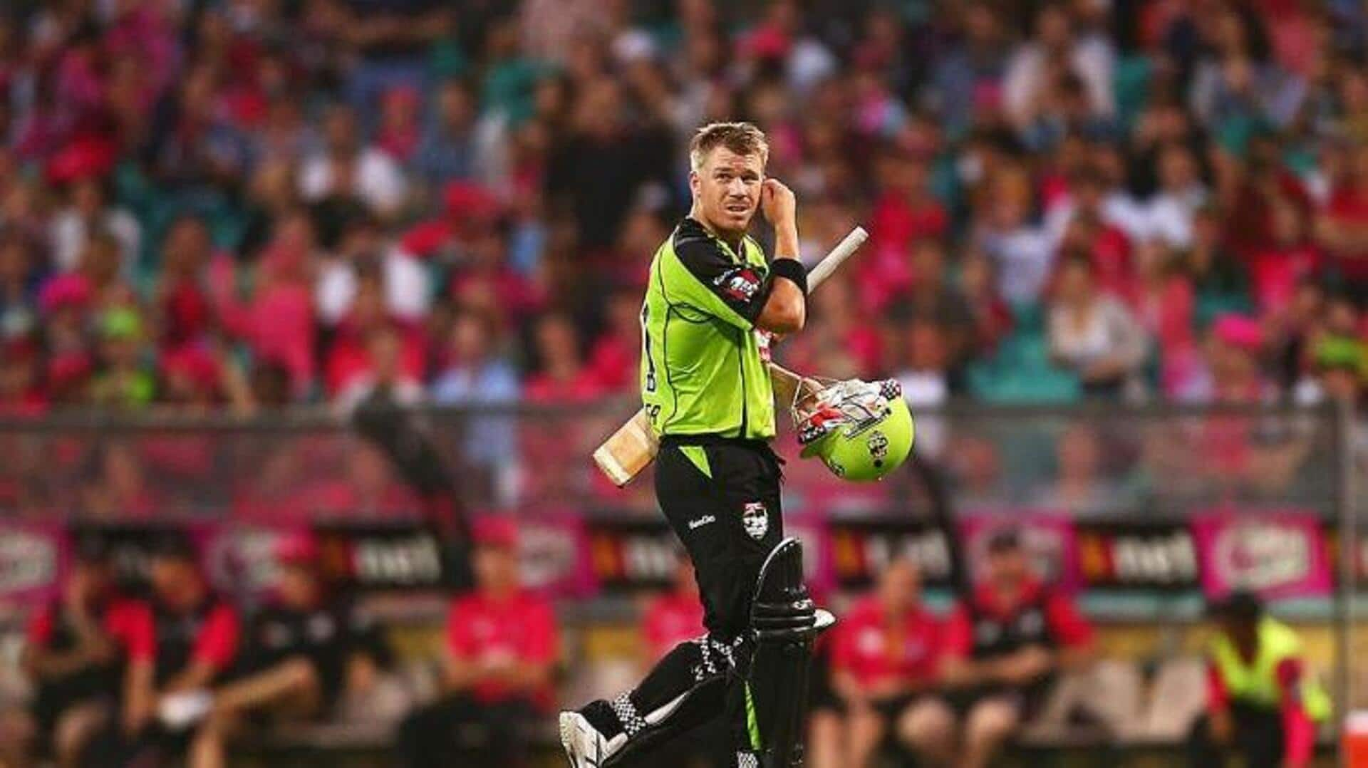 David Warner commits to full BBL season with Sydney Thunder