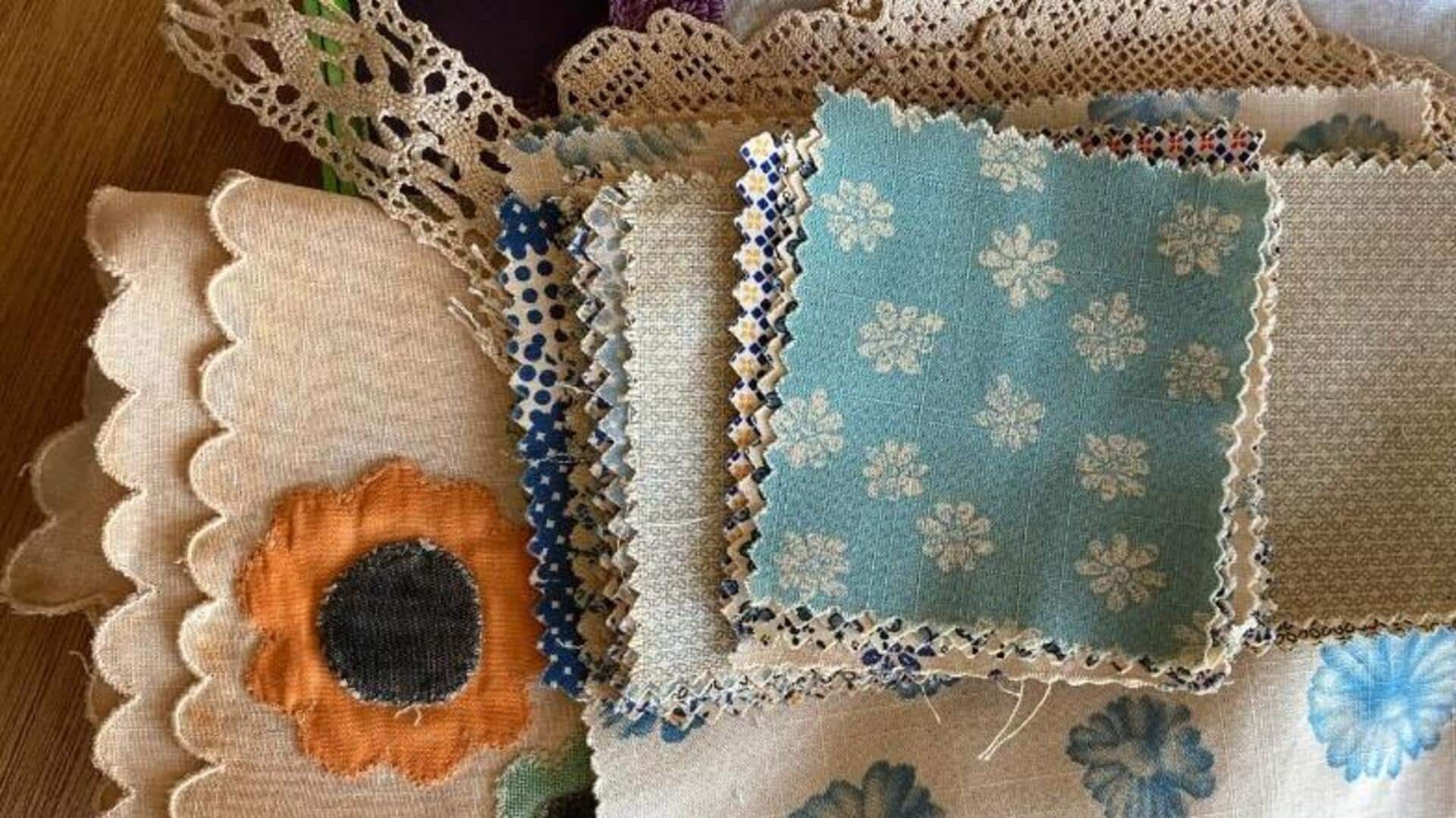 Upcycling vintage fabrics into chic decor