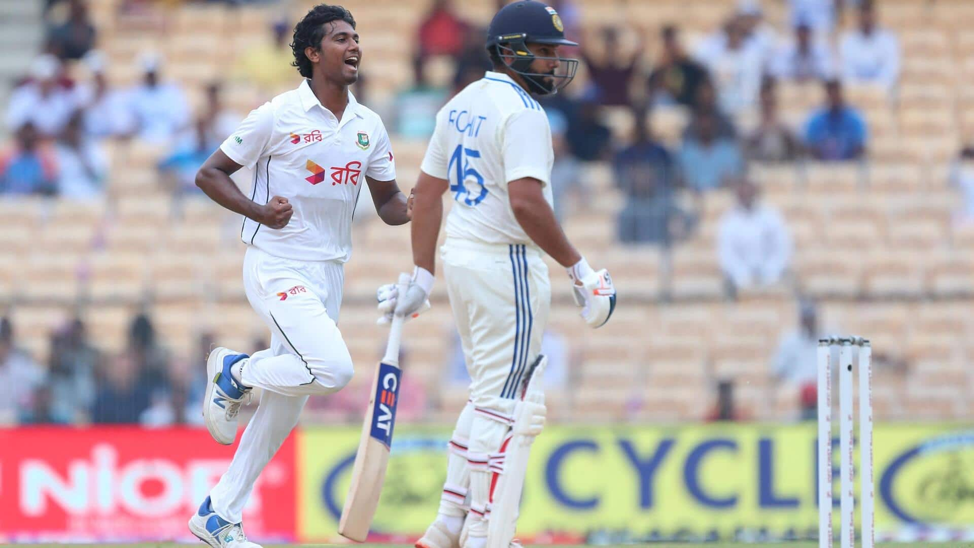 1st Test: Bangladesh seamer Hasan Mahmud decimates India's top order