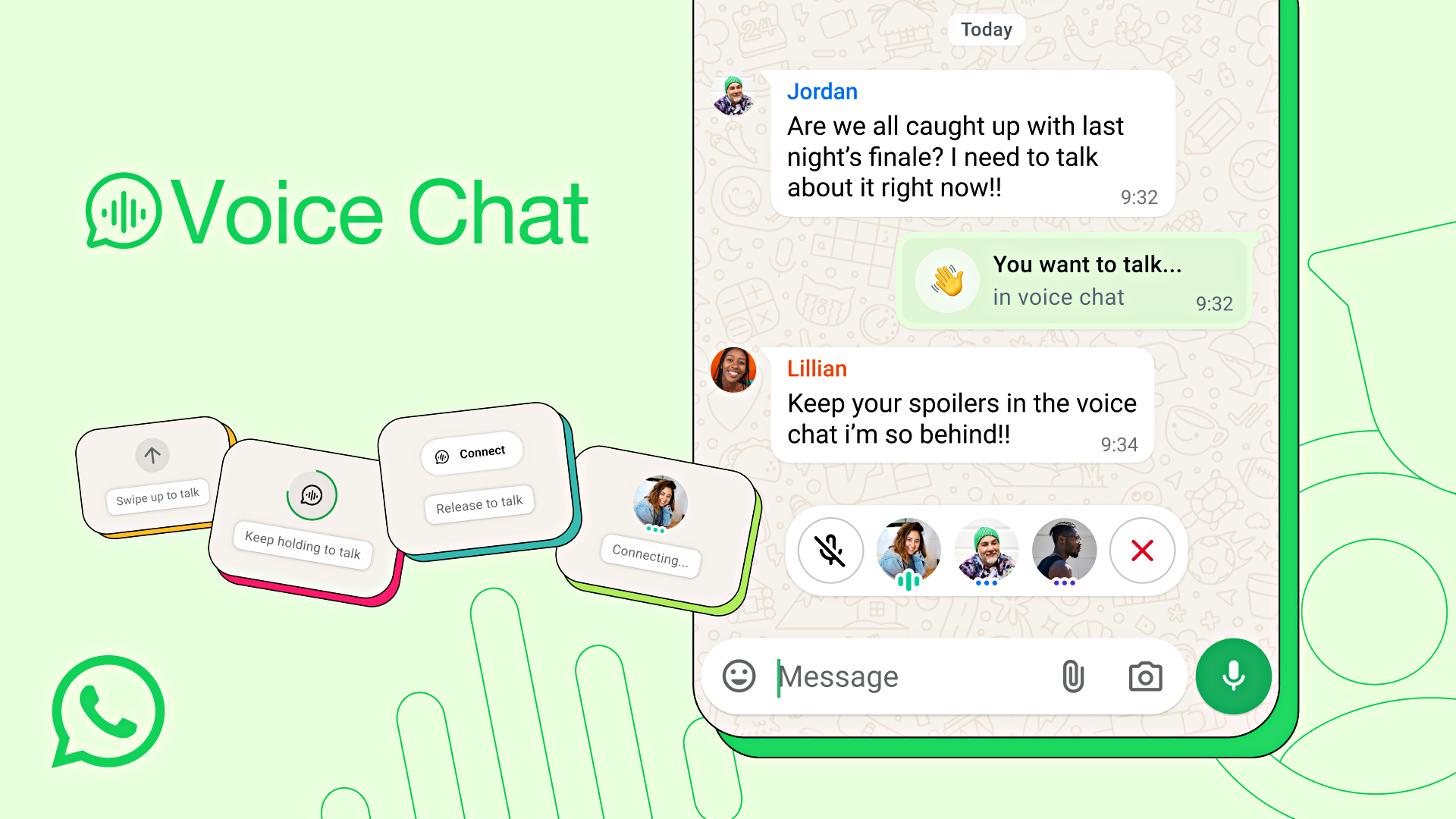 WhatsApp brings voice chat feature to groups of all sizes WhatsApp brings voice chat feature to groups of all sizes
