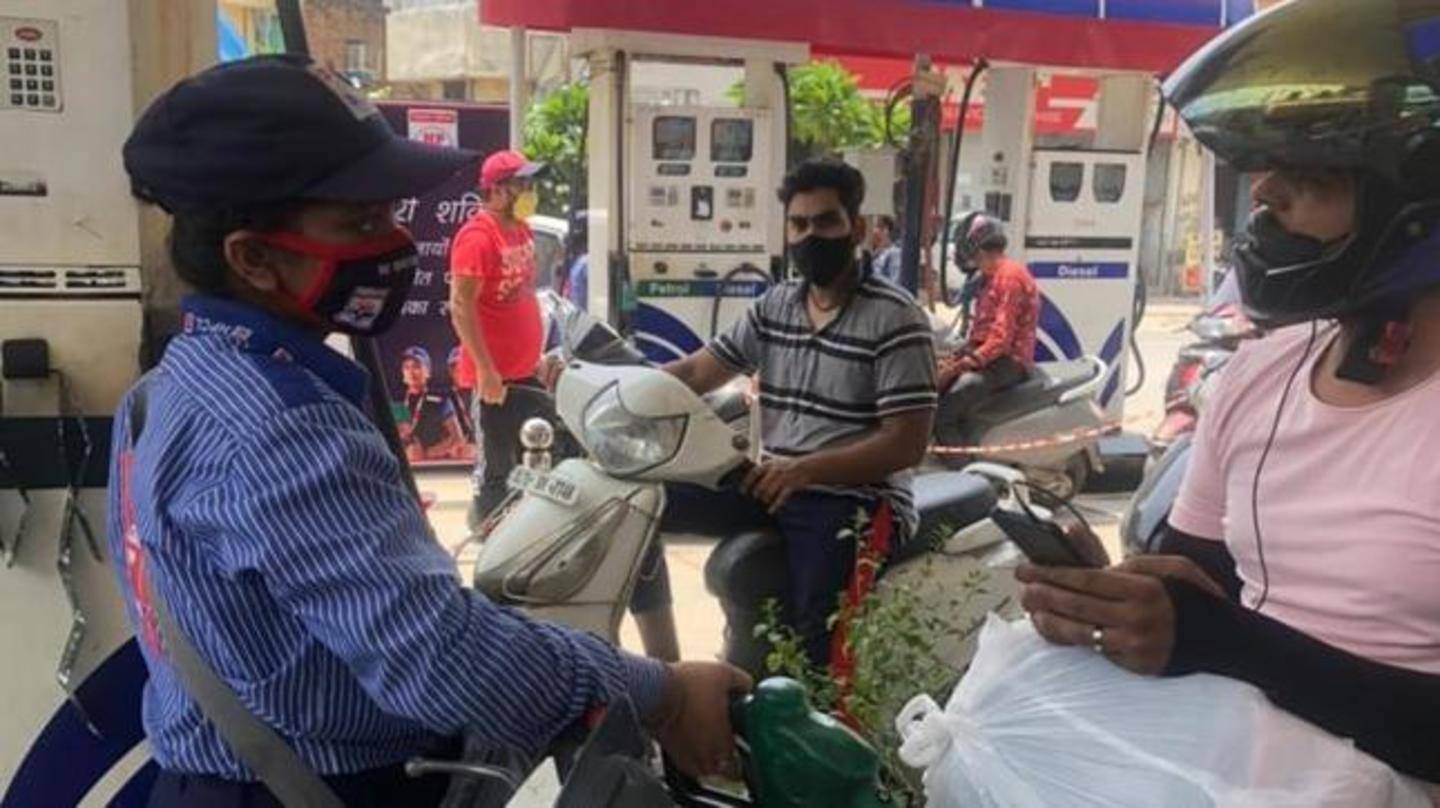 Petrol prices crossed Rs. 104/liter in Delhi Petrol prices crossed Rs. 104/liter in Delhi