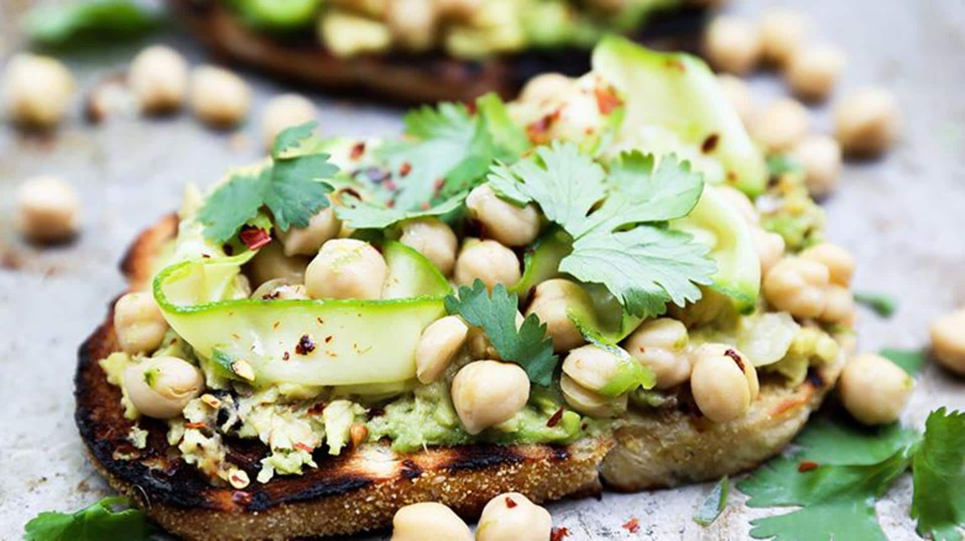 5-minute breakfasts: Avocado toast with chickpeas