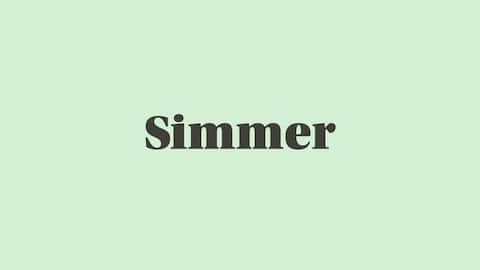Word of the Day: Simmer