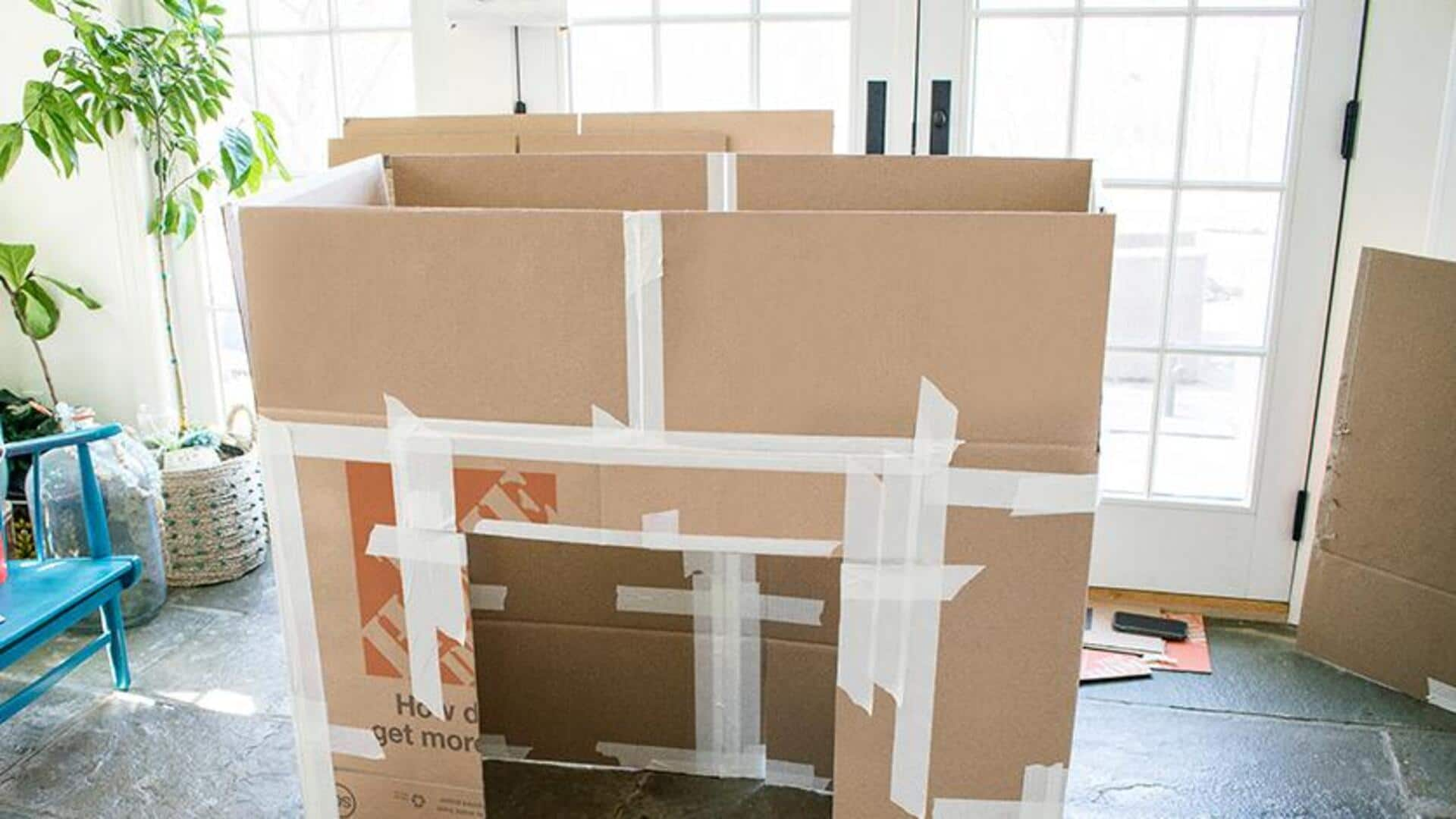 Build budget-friendly DIY cardboard playhouses