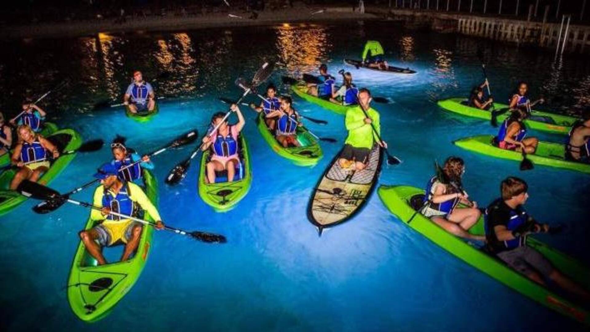 Kayak under the stars in Tomales Bay, California