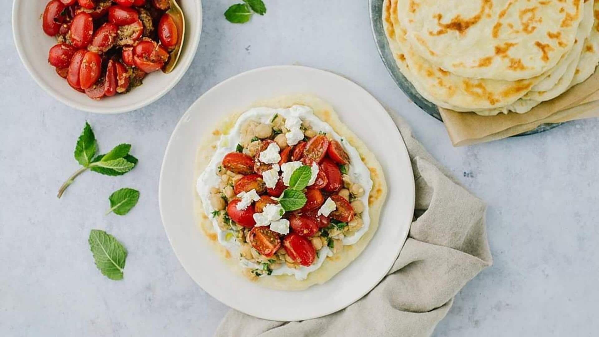 Healthy breakfasts: Smashed chickpea tomato flatbread Healthy breakfasts: Smashed chickpea tomato flatbread