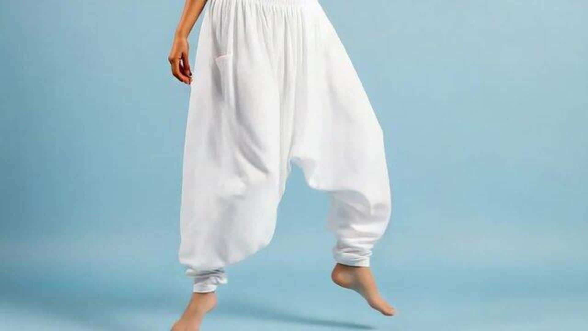 These styles go well with harem pants