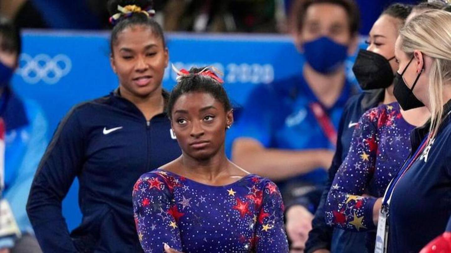 Biles registered her lowest Olympic vault score Biles registered her lowest Olympic vault score