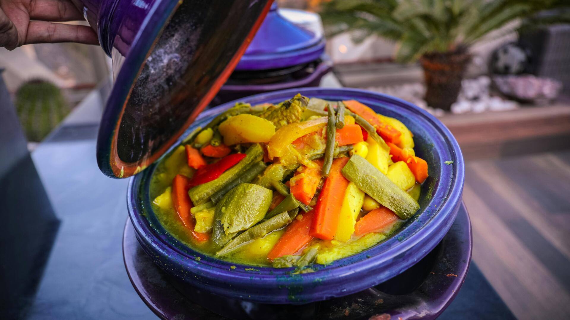 Try this classic vegetarian Moroccan tagine recipe at home