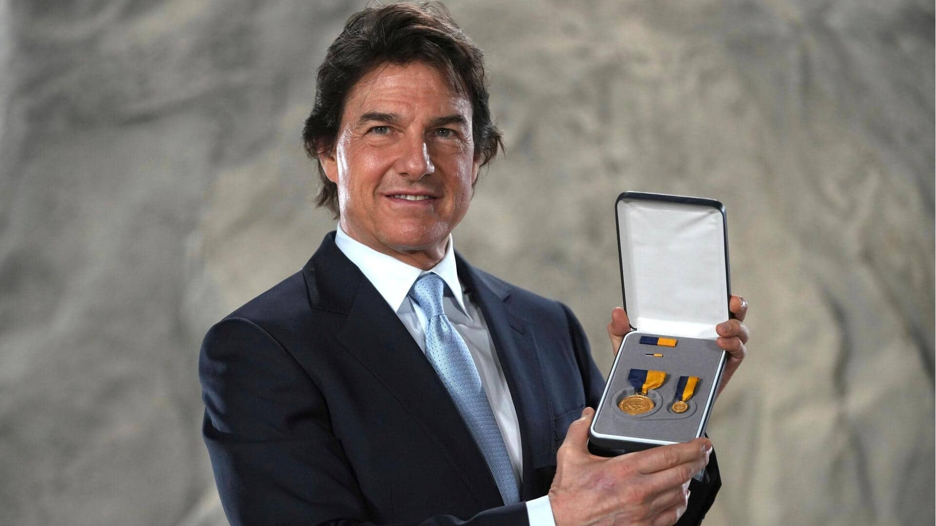 Tom Cruise receives US Navy's highest civilian honor