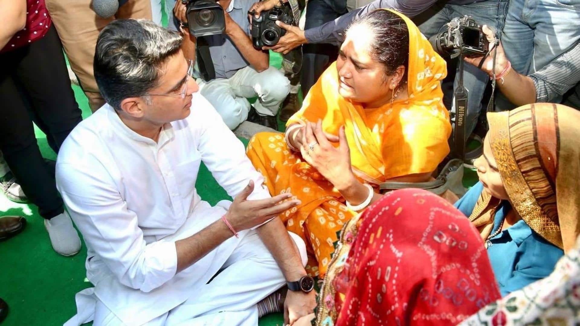 Rajasthan: Widows of Pulwama martyrs detained outside Sachin Pilot's residence
