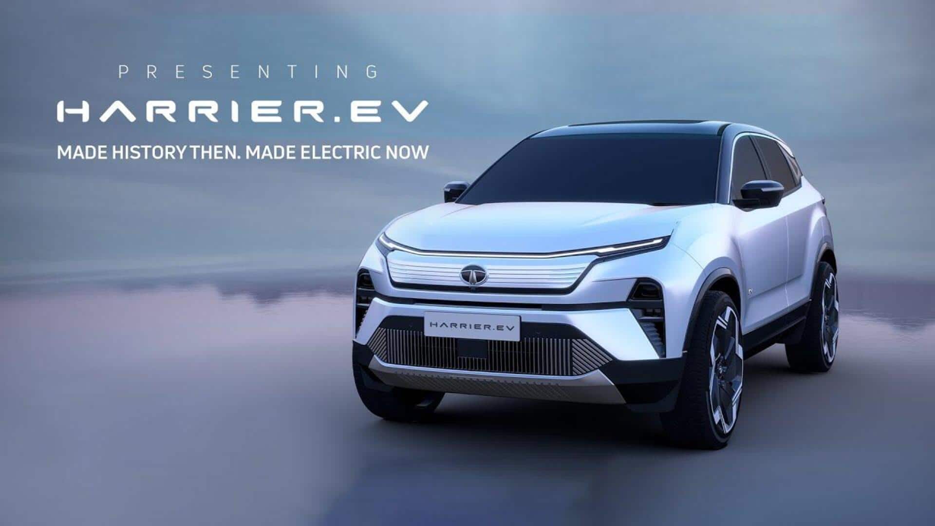 Tata Motors launches Harrier.ev SUV in India at ₹22L Tata Motors launches Harrier.ev SUV in India at ₹22L