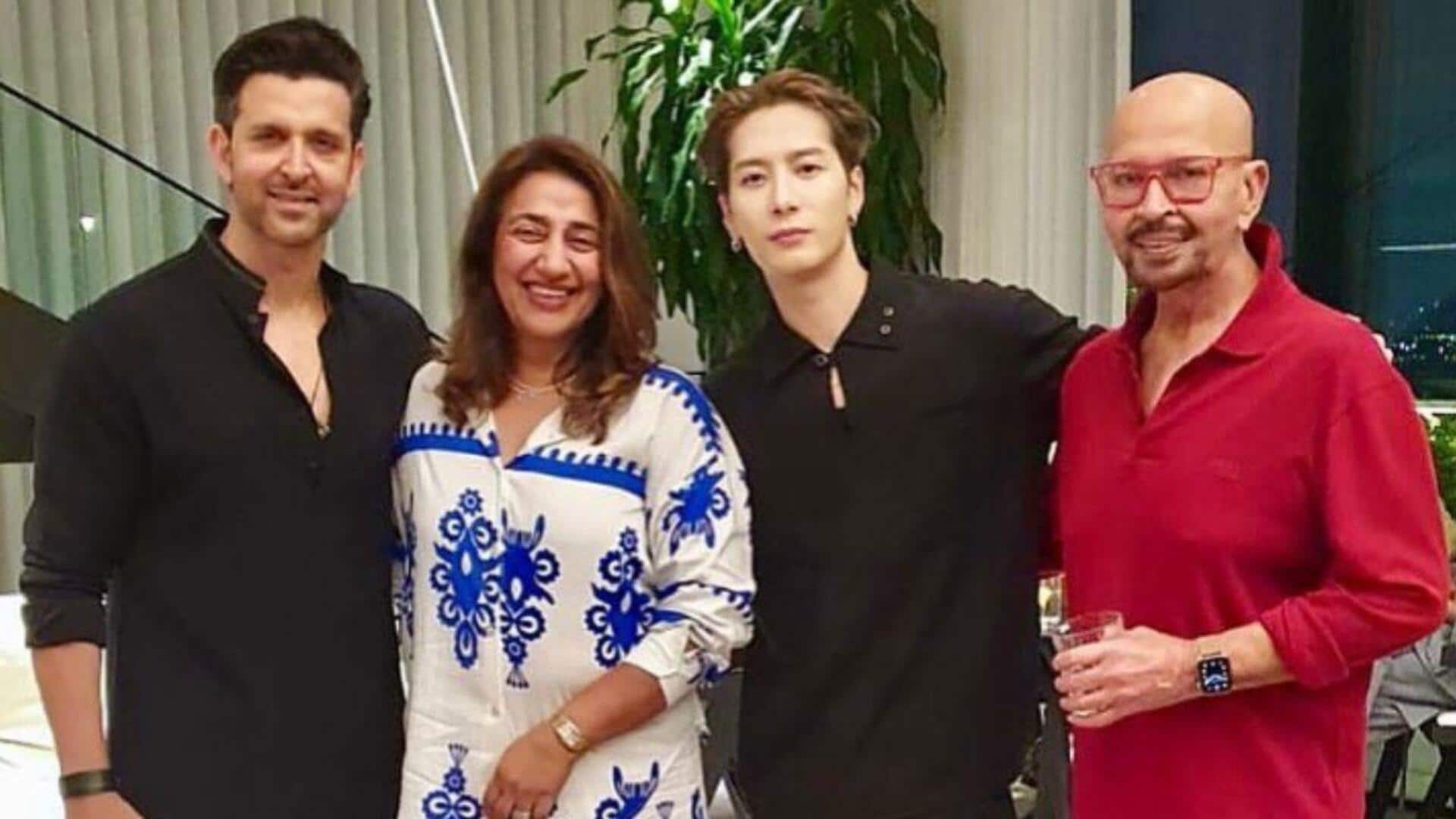 Jackson Wang reunites with Hrithik Roshan's family in Mumbai Jackson Wang reunites with Hrithik Roshan's family in Mumbai