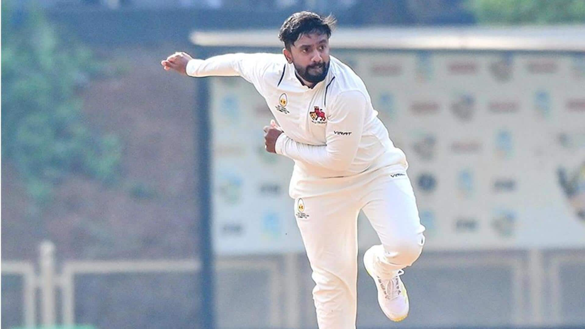 Shams Mulani claims 6/85 against Vidarbha in Ranji Trophy semis