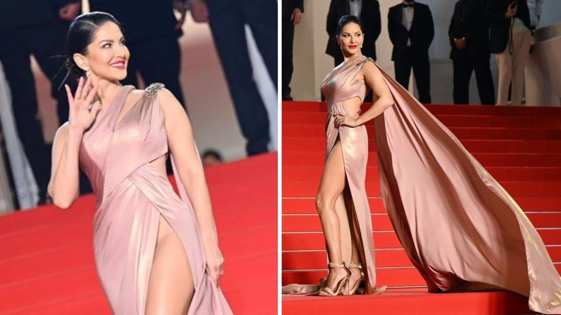 Cannes 2023: Sunny Leone's red carpet moment is daring, dramatic