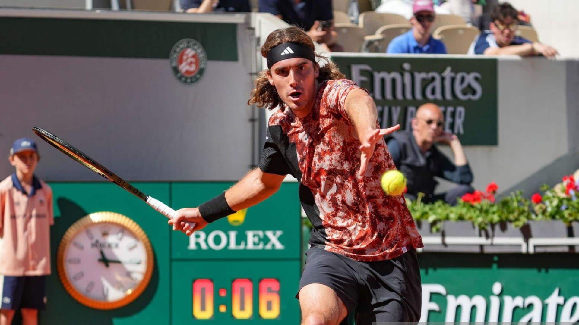 Stefanos Tsitsipas earns his 20th win at French Open