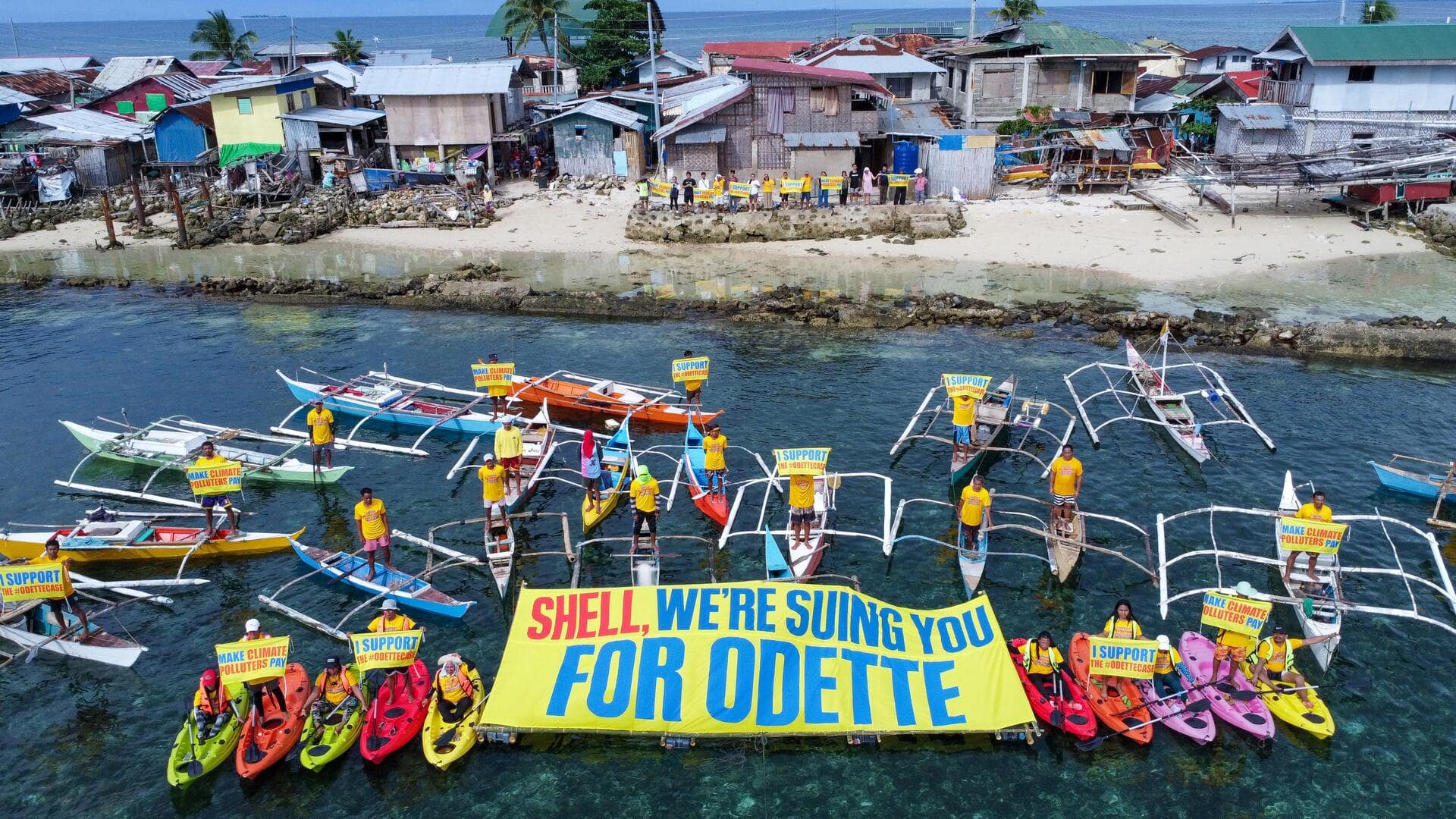 Philippines typhoon survivors are suing oil giant in legal first Philippines typhoon survivors are suing oil giant in legal first