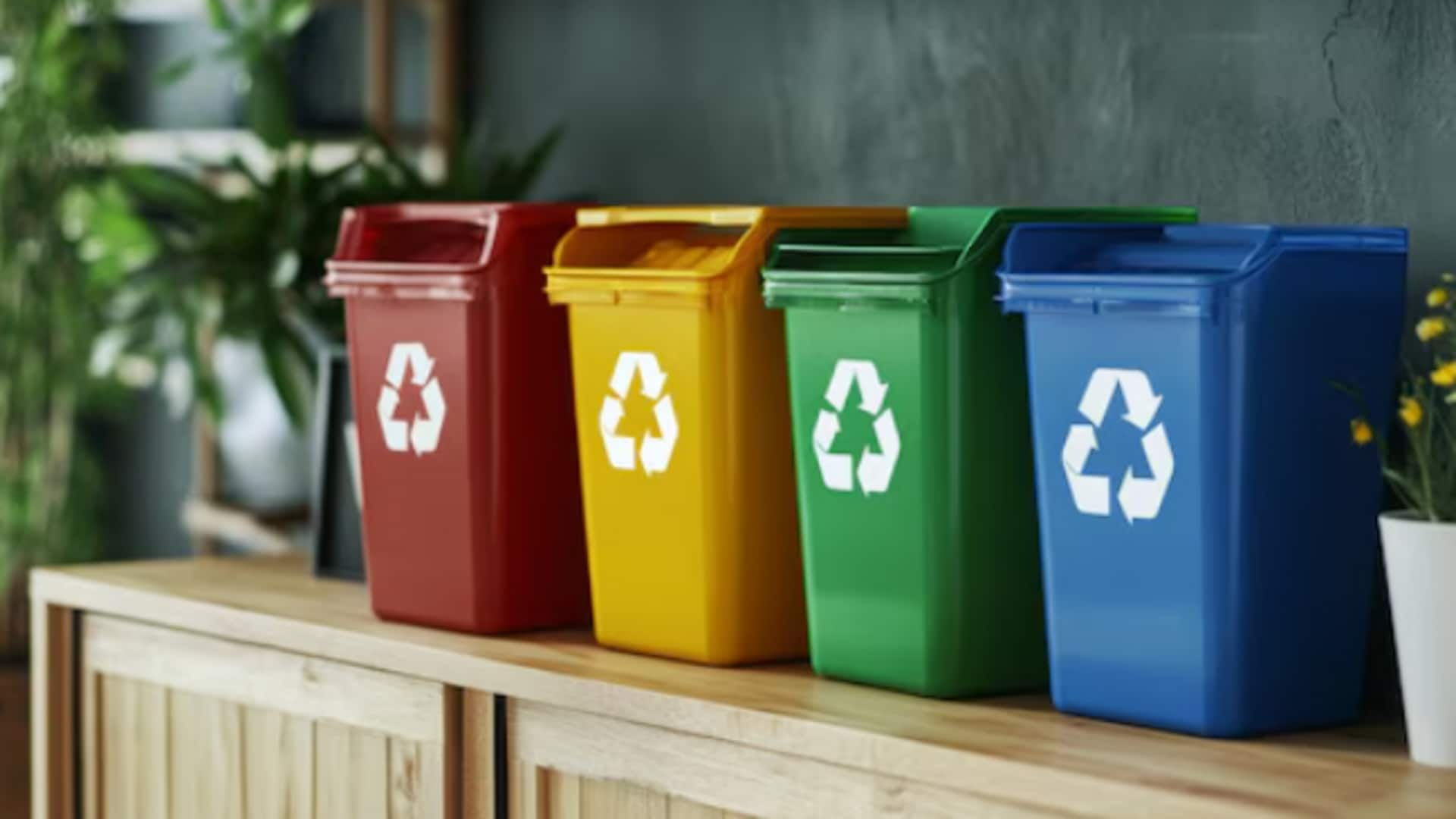 Here's how you can organize your home recycling station