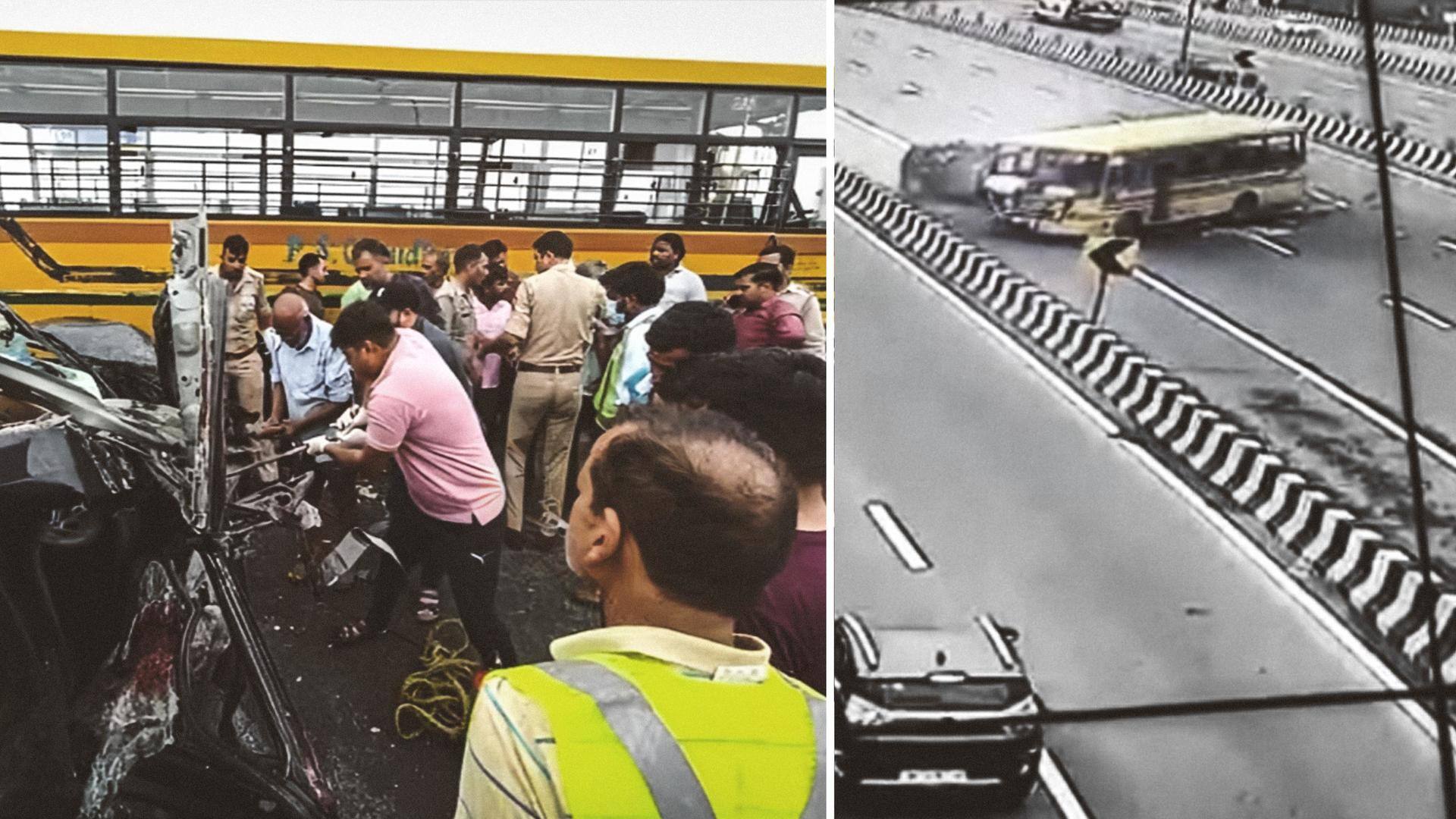 On camera: Bus-car collision on Delhi-Meerut Highway leaves 6 dead