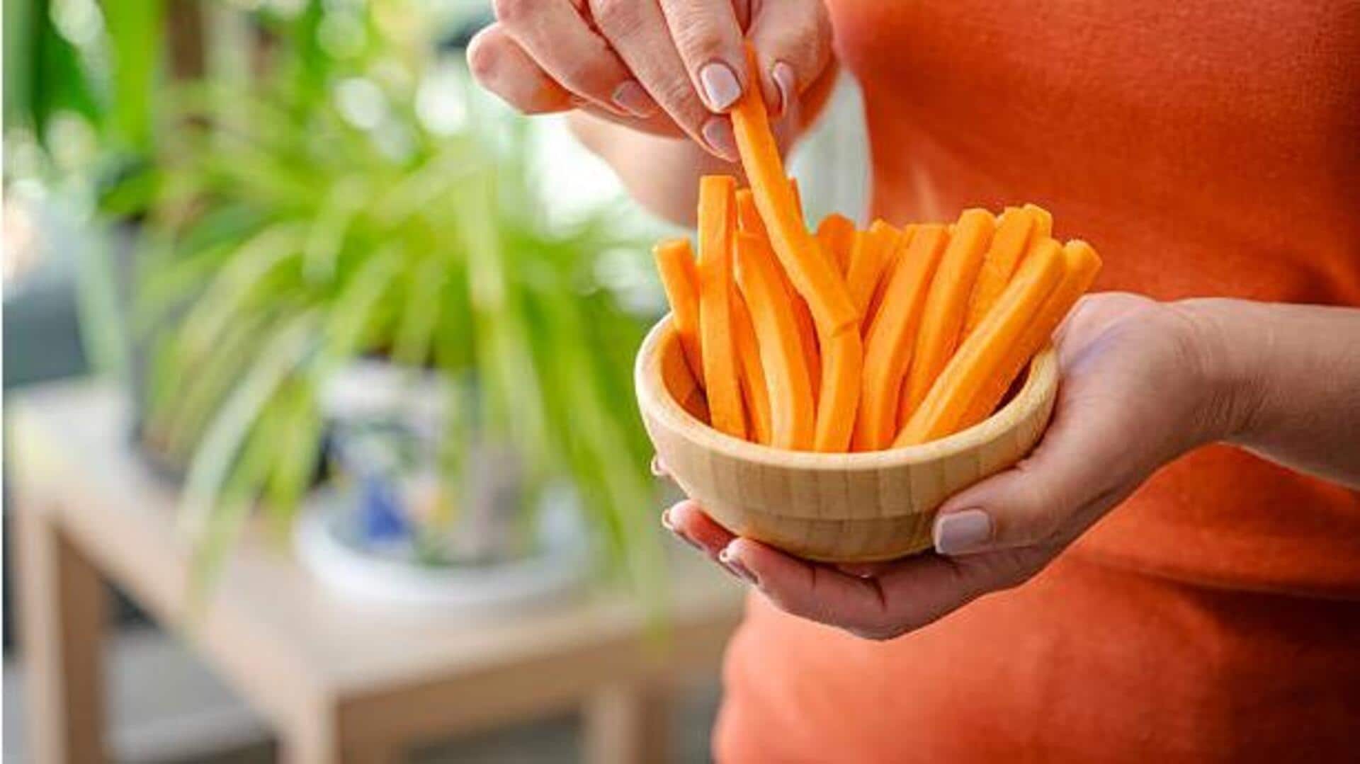 Quick fix: Almond butter carrot sticks
