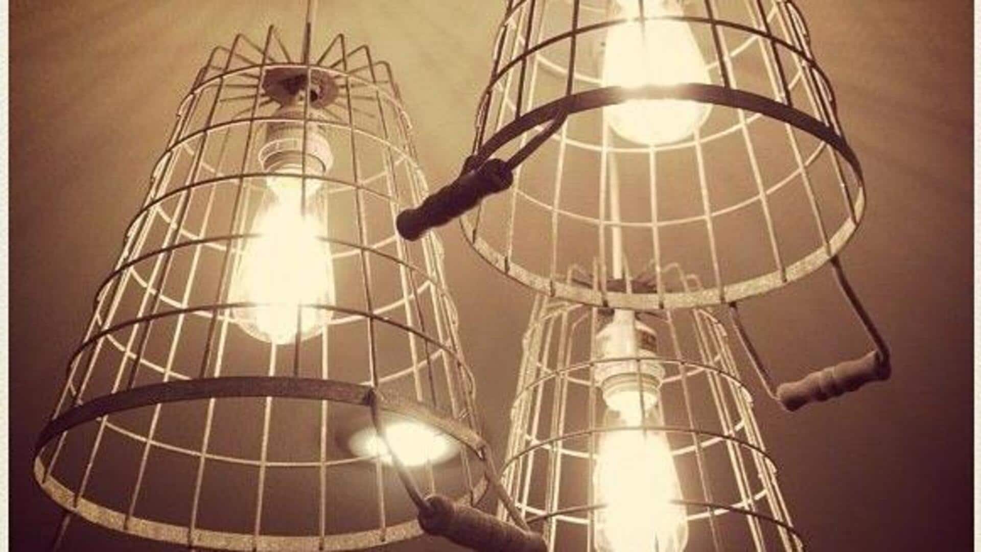 DIY: How to make wire basket lanterns