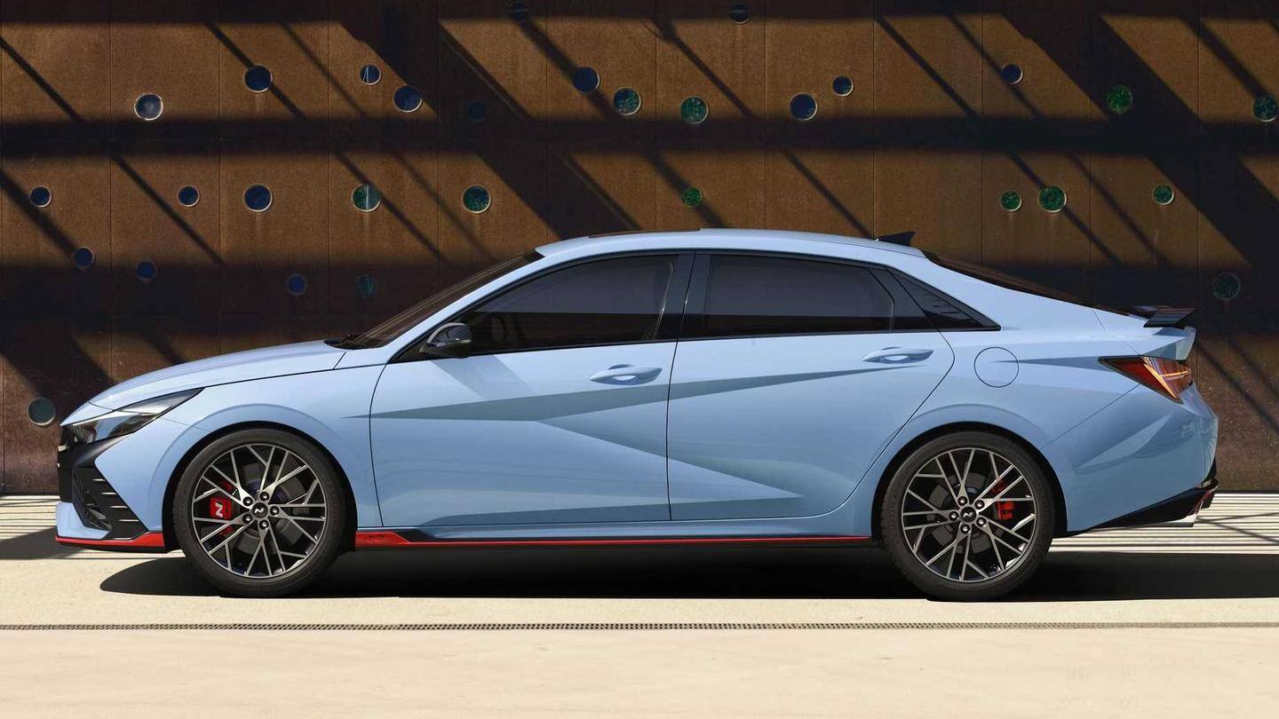 The car has a large rear wing and 19-inch wheels The car has a large rear wing and 19-inch wheels