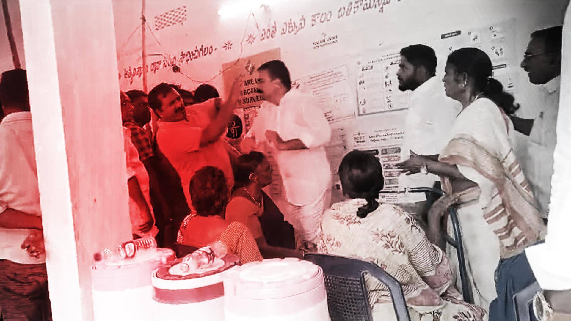 Andhra: CM Jagan's party MLA slaps voter in polling queue