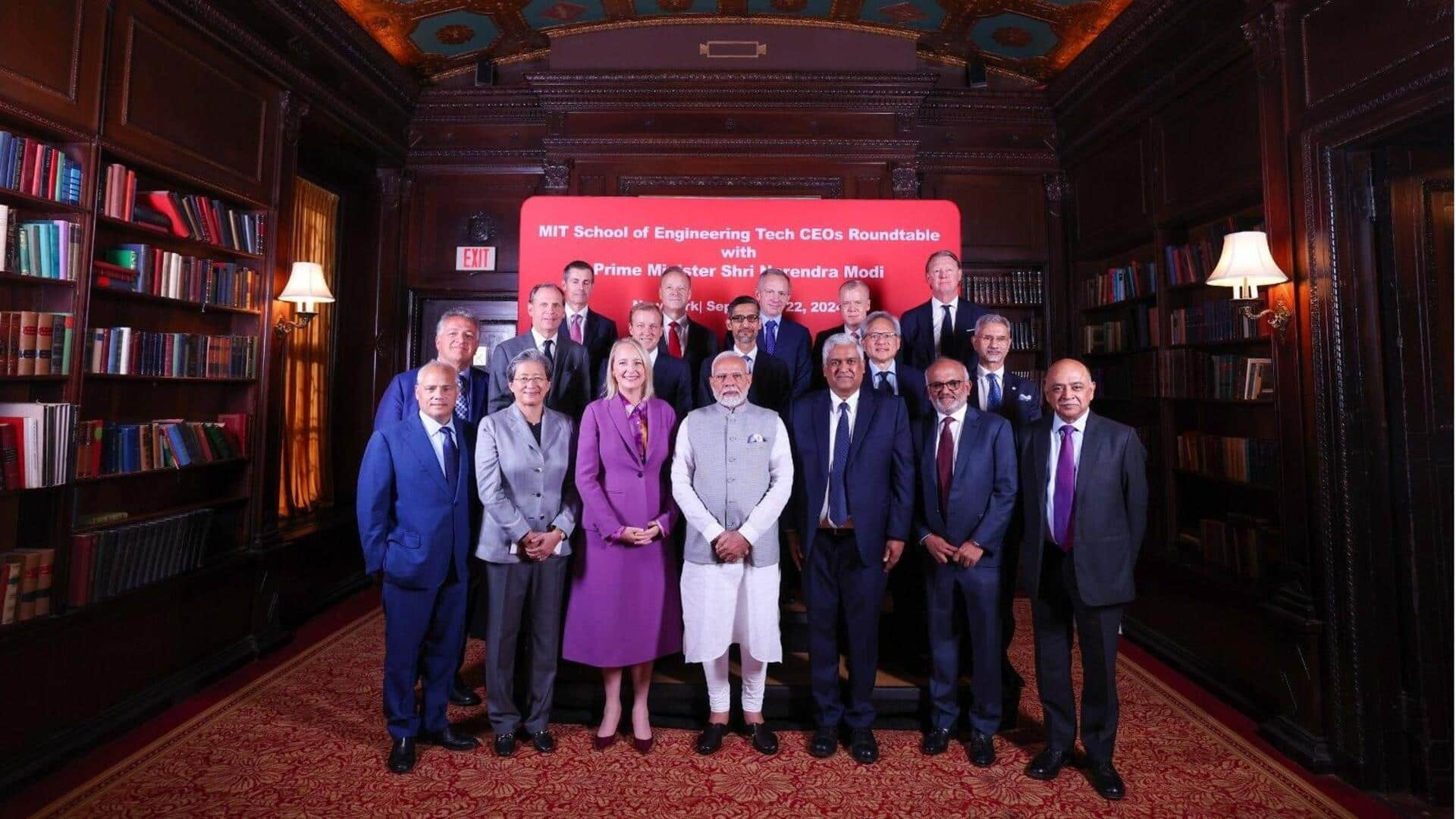 Modi meets tech CEOs, discusses AI, semiconductors, India's growth potential