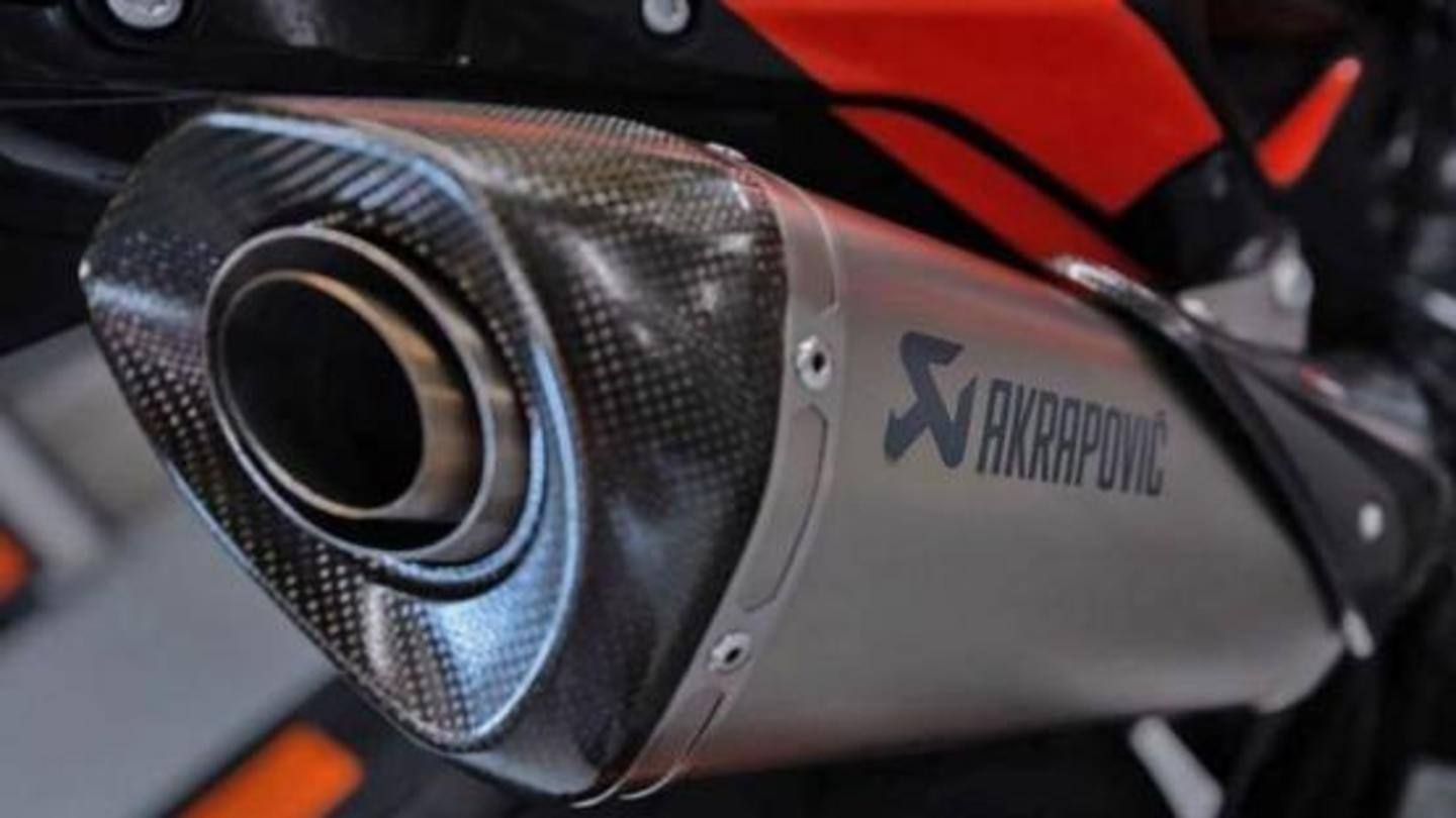 The bike houses an Akrapovic exhaust The bike houses an Akrapovic exhaust
