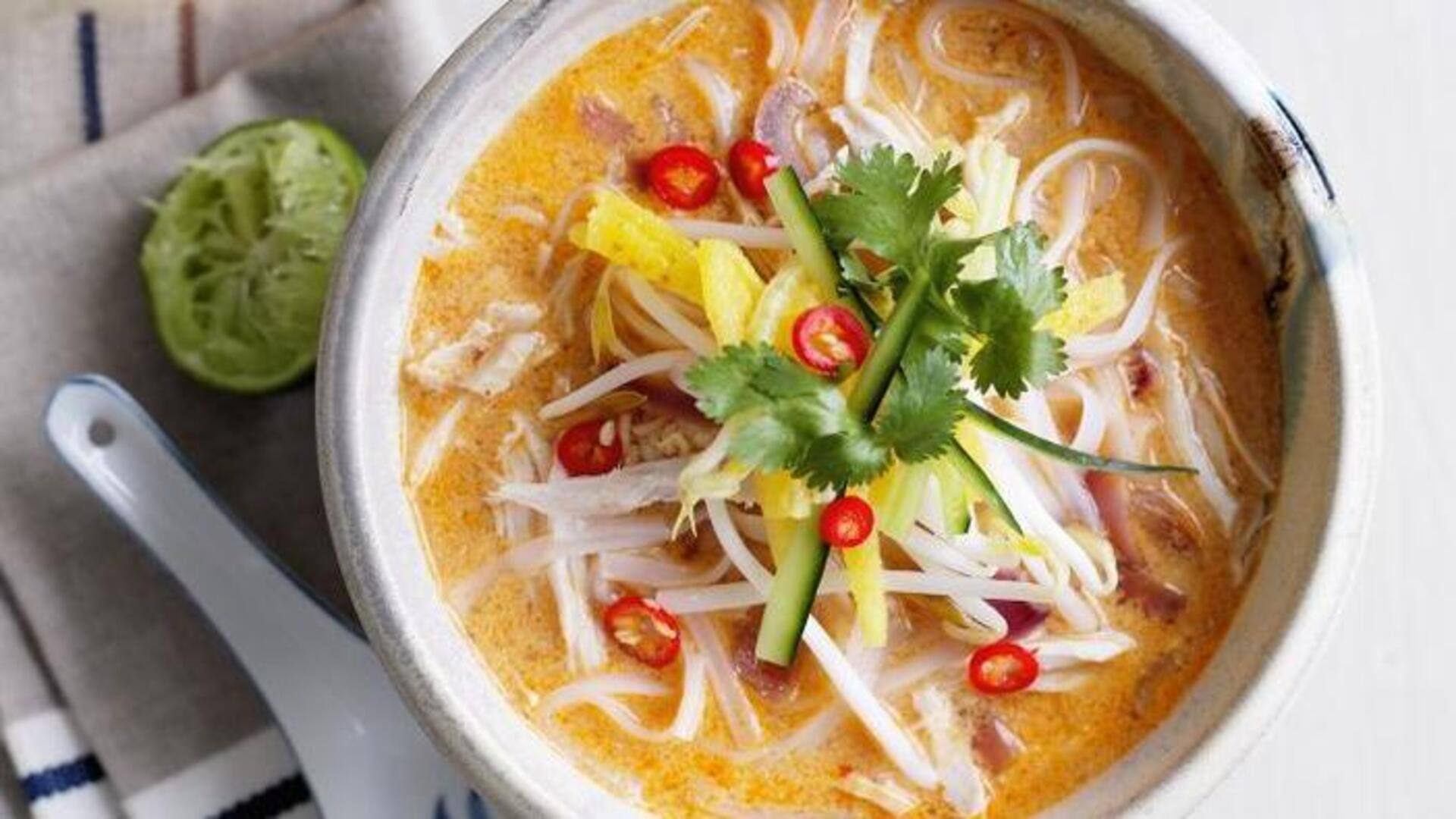 Vegan Malaysian laksa soup guide