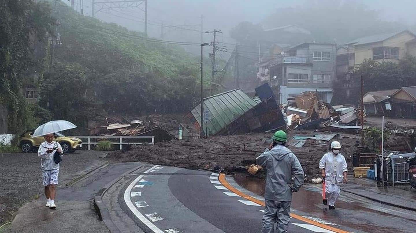 Japan mudslide: Rescuers in Atami slog through mud; 20 missing