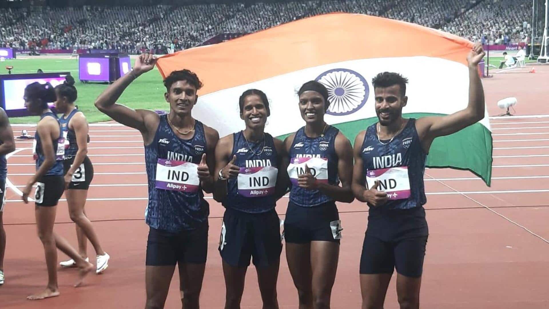Asian Games 2023: India bag silver in mixed 4x400m relay