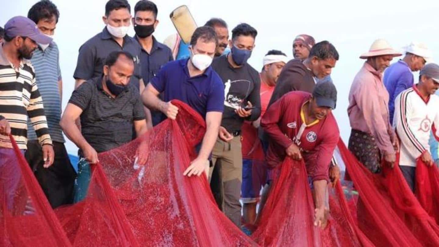 Rahul Gandhi turns fisherman, casts net. What did he catch?