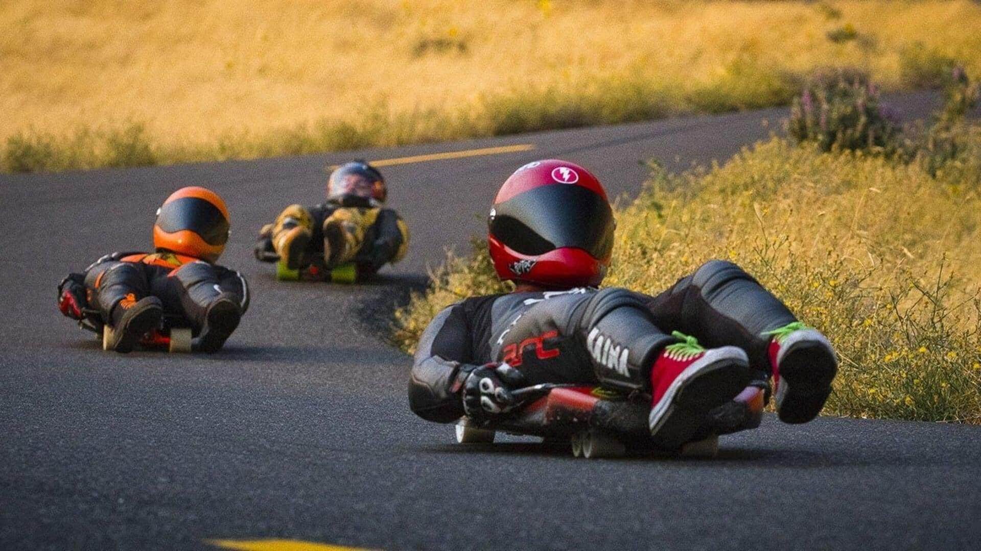 What is street-luge racing?