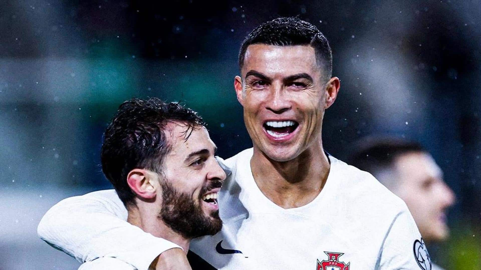 Cristiano Ronaldo scores second successive brace for Portugal: Key stats